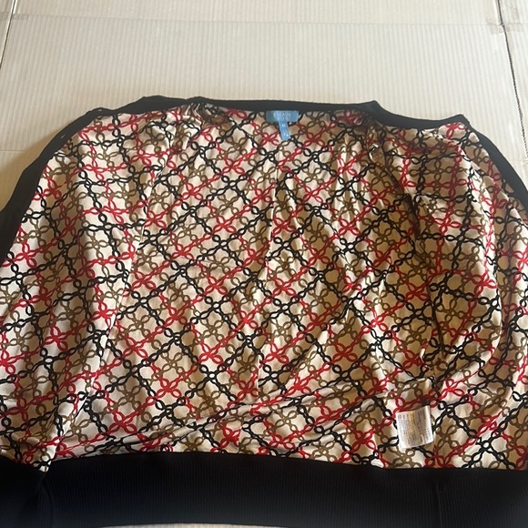 Escada Sport Black Button-Up Cardigan w inside chain design 75% merino wool sz M - Picture 12 of 14